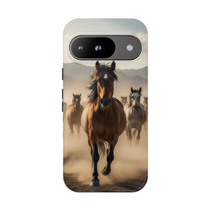 Running Horses Phone Case | Wild Mustang Herd Tough Protective Cover