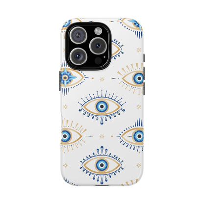 Blue Evil Eye Phone Case – Protective Slim Shockproof Cover for Iphone, Samsung Galaxy and Pixel