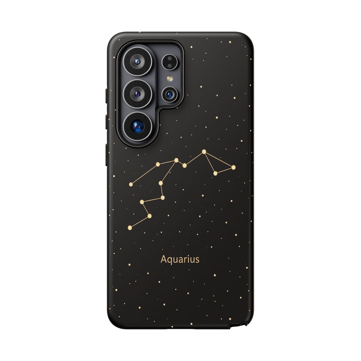 Aquarius Zodiac Constellation Phone Case – Luxe Gold Celestial Cover