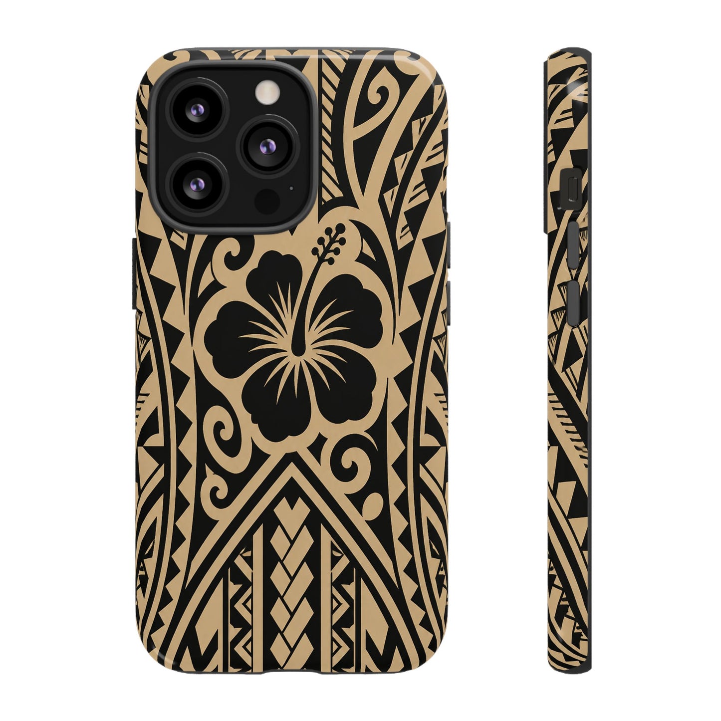 Polynesian Tribal Hawaiin Hibiscus Phone Case for iPhone Samsung Galaxy