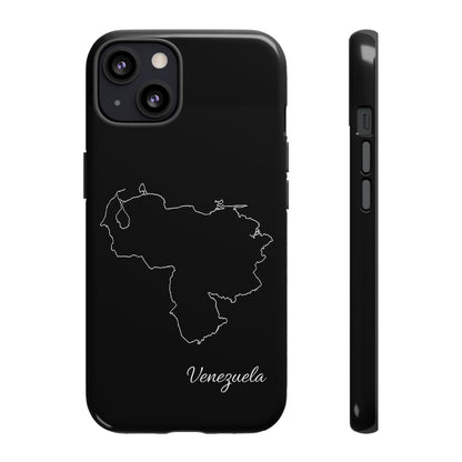 Venezuela Outline Phone Case – Minimal Country Map Tough Case (iPhone, Samsung, Pixel)