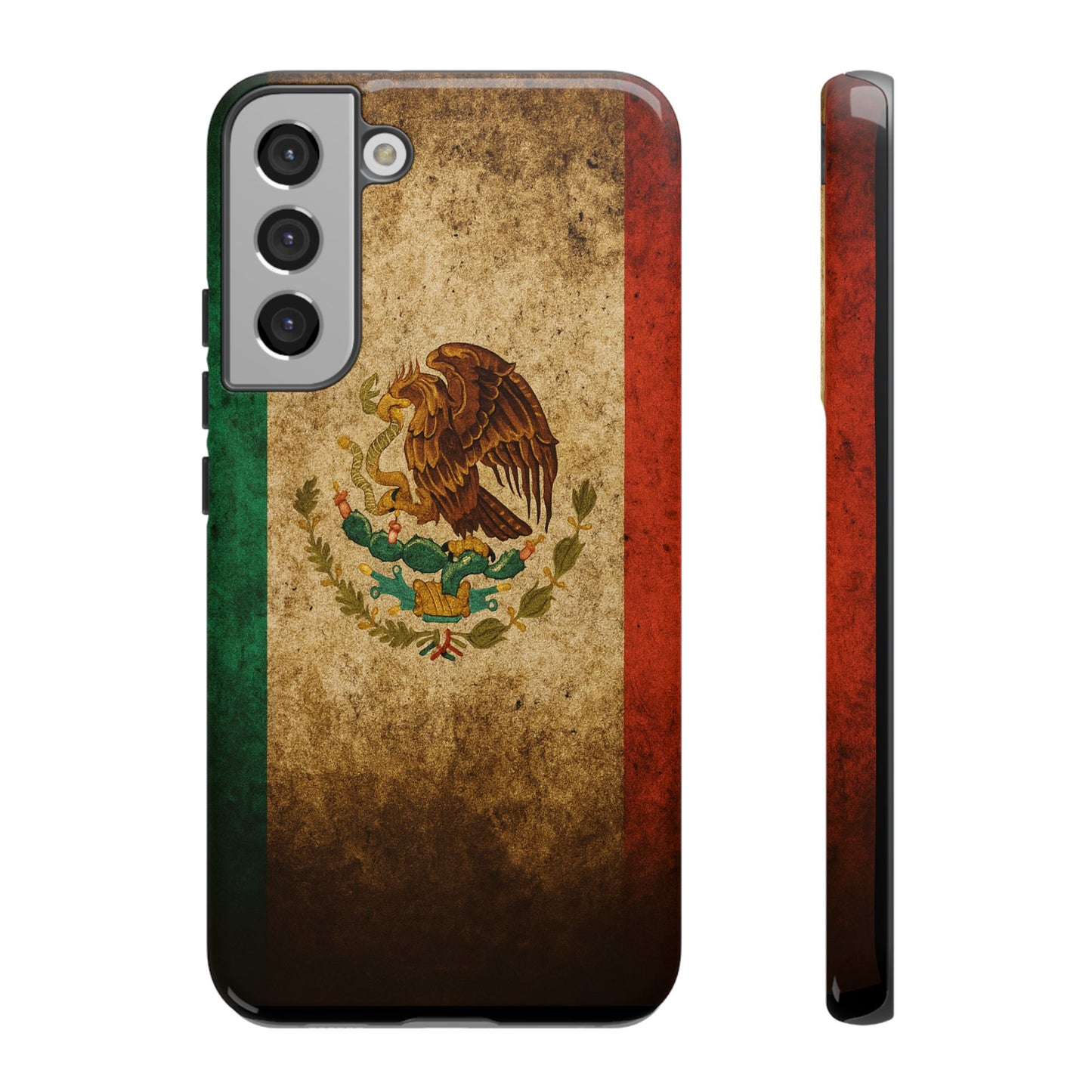 Vintage Mexico Flag Phone Case – Mexican Pride Grunge Flag Aesthetic Tough Case