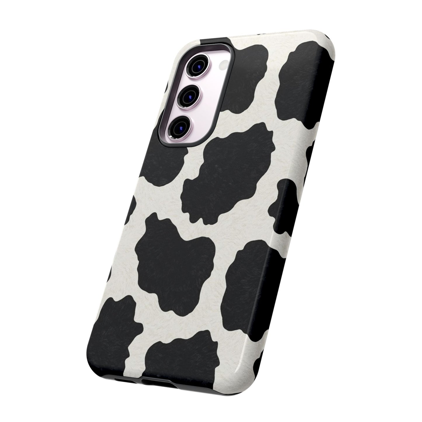 Black & White Cow Print Phone Case | Aesthetic Tough Protective Case