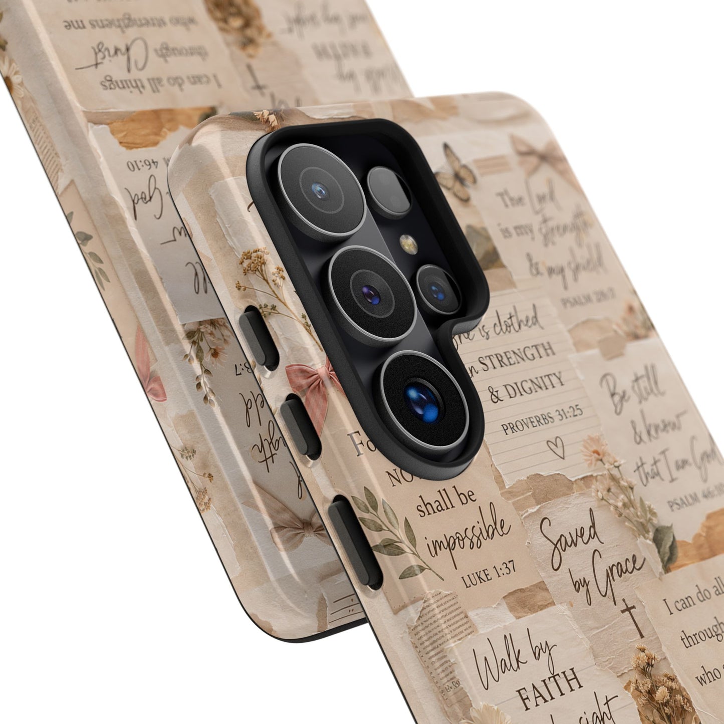 Christian Bible Verse Phone Case | Faith Scripture Aesthetic Floral Christian Case