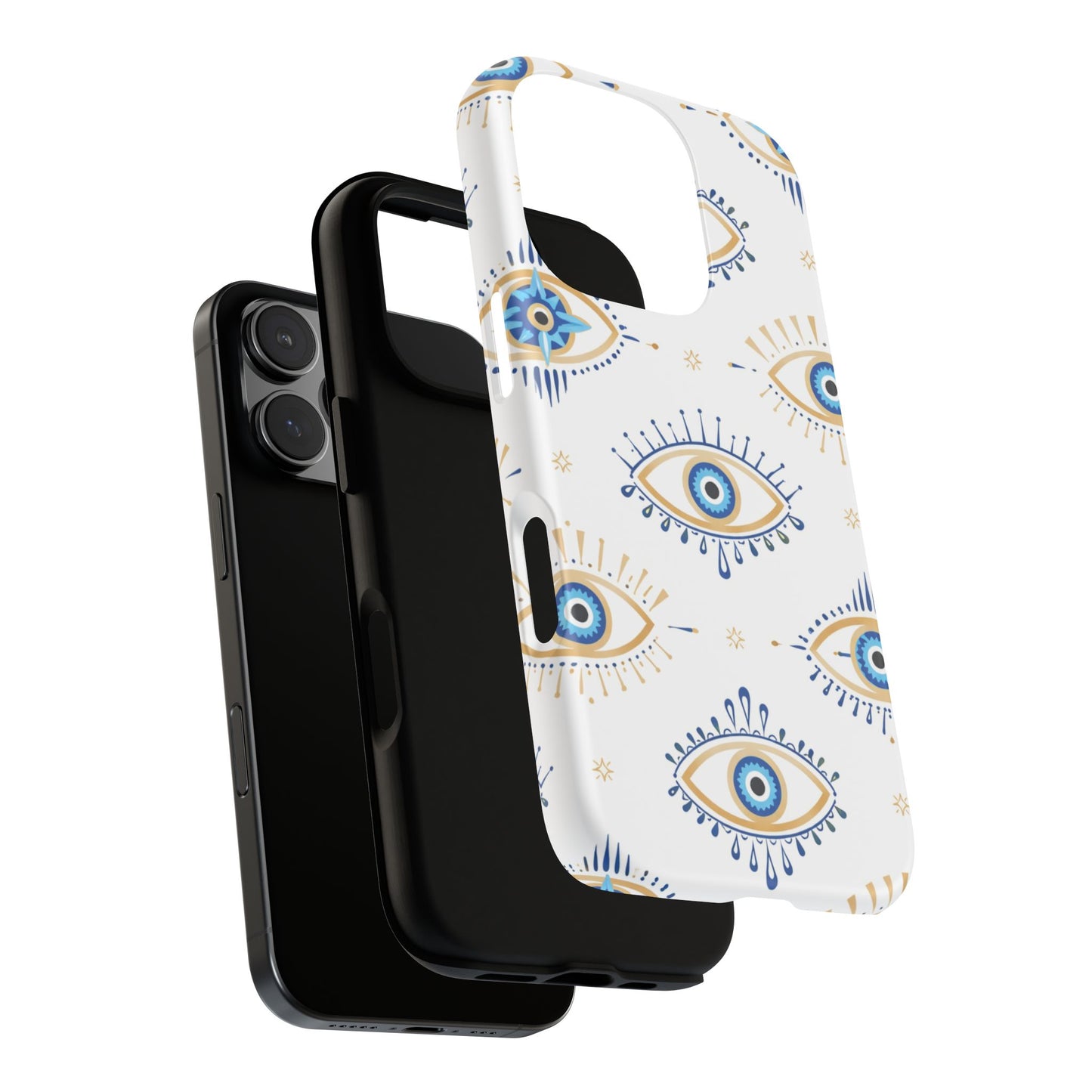 Blue Evil Eye Phone Case – Protective Slim Shockproof Cover for Iphone, Samsung Galaxy and Pixel