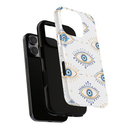 Blue Evil Eye Phone Case – Protective Slim Shockproof Cover for Iphone, Samsung Galaxy and Pixel