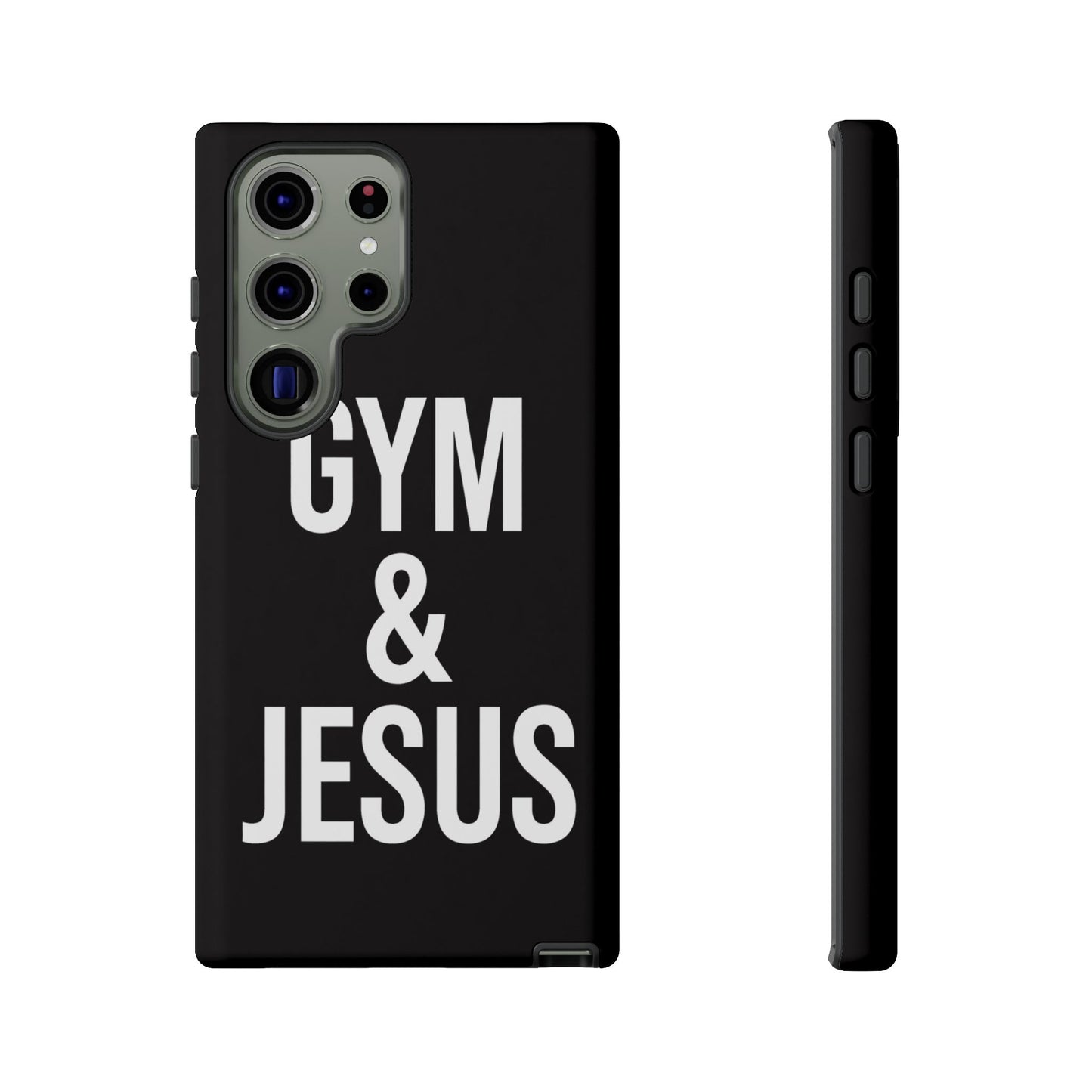 Gym & Jesus Phone Case Christian Faith Workout Gym Motivation Case
