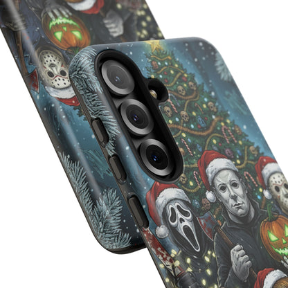 Christmas Horror Phone Case – Festive Slasher Collage Tough Case (iPhone, Samsung, Pixel)