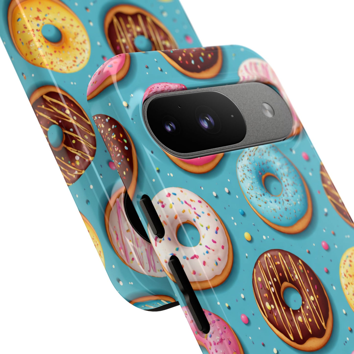 Cute Donut Pattern Phone Case – Colorful Sprinkles Dessert Design for Iphone, Samsung Galaxy and Pixel