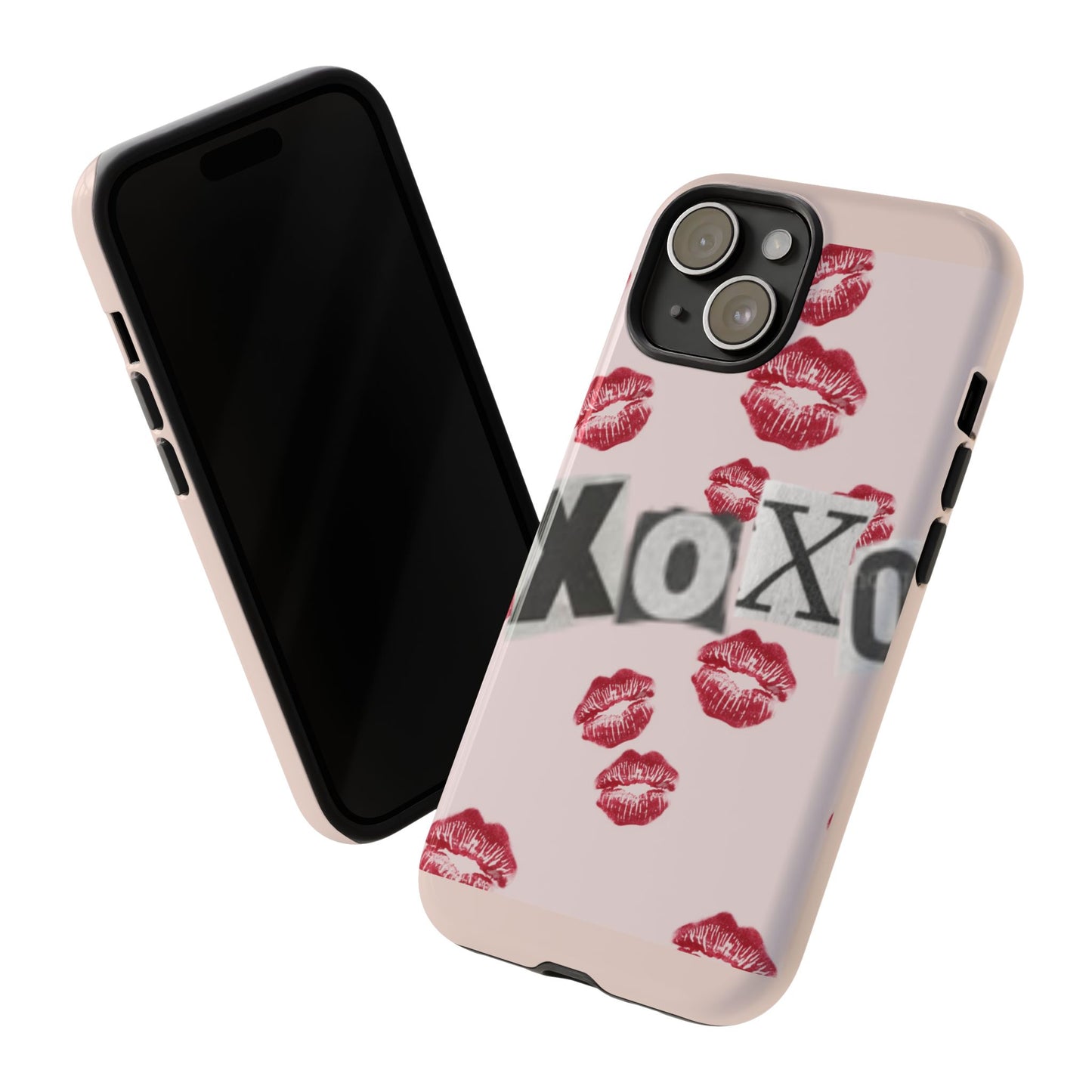 XOXO Kiss Print Phone Case | Coquette Valentine Aesthetic | Cute Pink Lipstick Kiss Tough Case for iPhone & Samsung