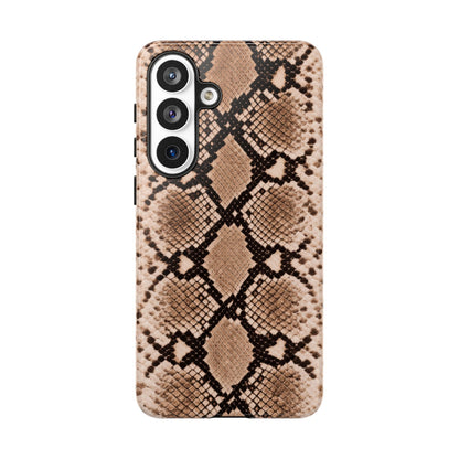 Snake Print Phone Case – Brown Python Pattern Slim Protective Cover for Iphone, Samsung Galaxy and Pixel