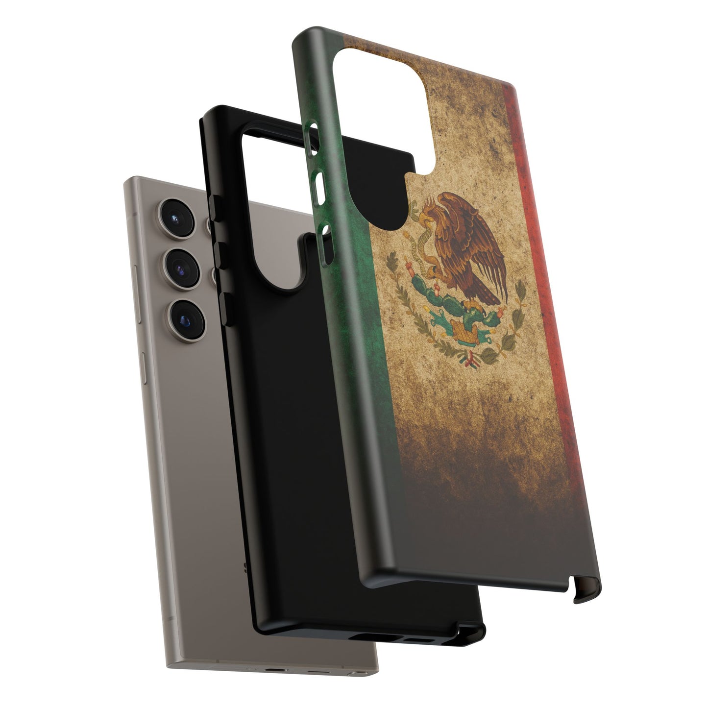 Vintage Mexico Flag Phone Case – Mexican Pride Grunge Flag Aesthetic Tough Case