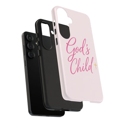Gods Child Phone Case Christian Pink Aesthetic Tough iPhone Case