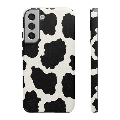 Black & White Cow Print Phone Case | Aesthetic Tough Protective Case