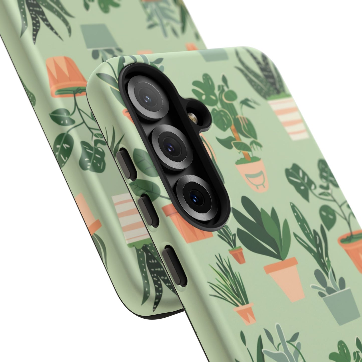 Plant Lover Phone Case | Cute Potted Plants Pattern | Botanical Aesthetic Tough Case