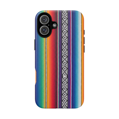 Serape Stripe Phone Case – Colorful Mexican Blanket Pattern Tough Case