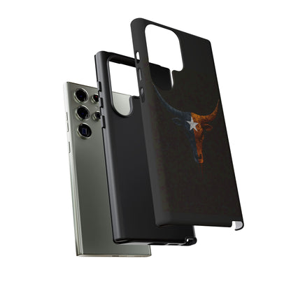 Texas Longhorn Skull Phone Case Western Cowboy Bull iPhone Samsung Cover