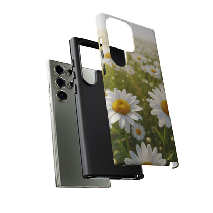 Daisy Phone Case – Floral Spring Field Tough Protective Case (iPhone, Samsung, Pixel)