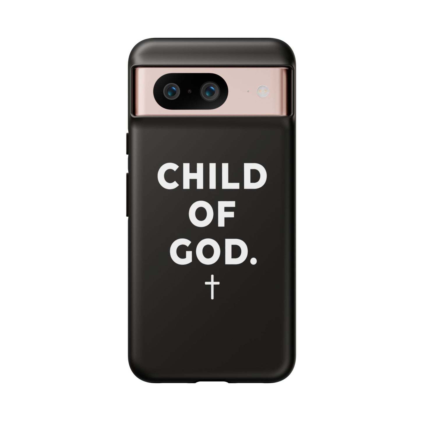 Child of God Phone Case Christian Black Aesthetic Cross Tough Cover
