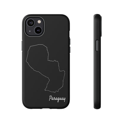Paraguay Outline Phone Case – Minimal Country Map Tough Case (iPhone, Samsung, Pixel)