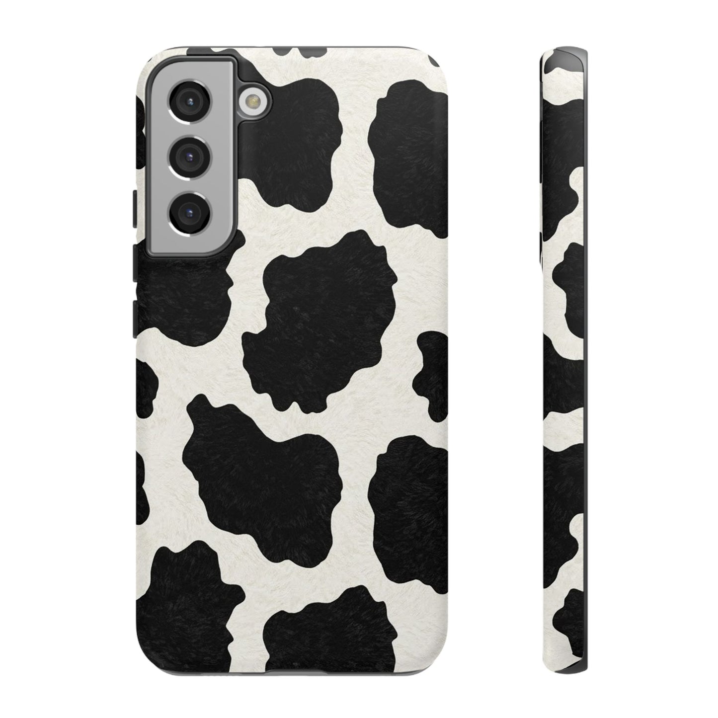 Black & White Cow Print Phone Case | Aesthetic Tough Protective Case