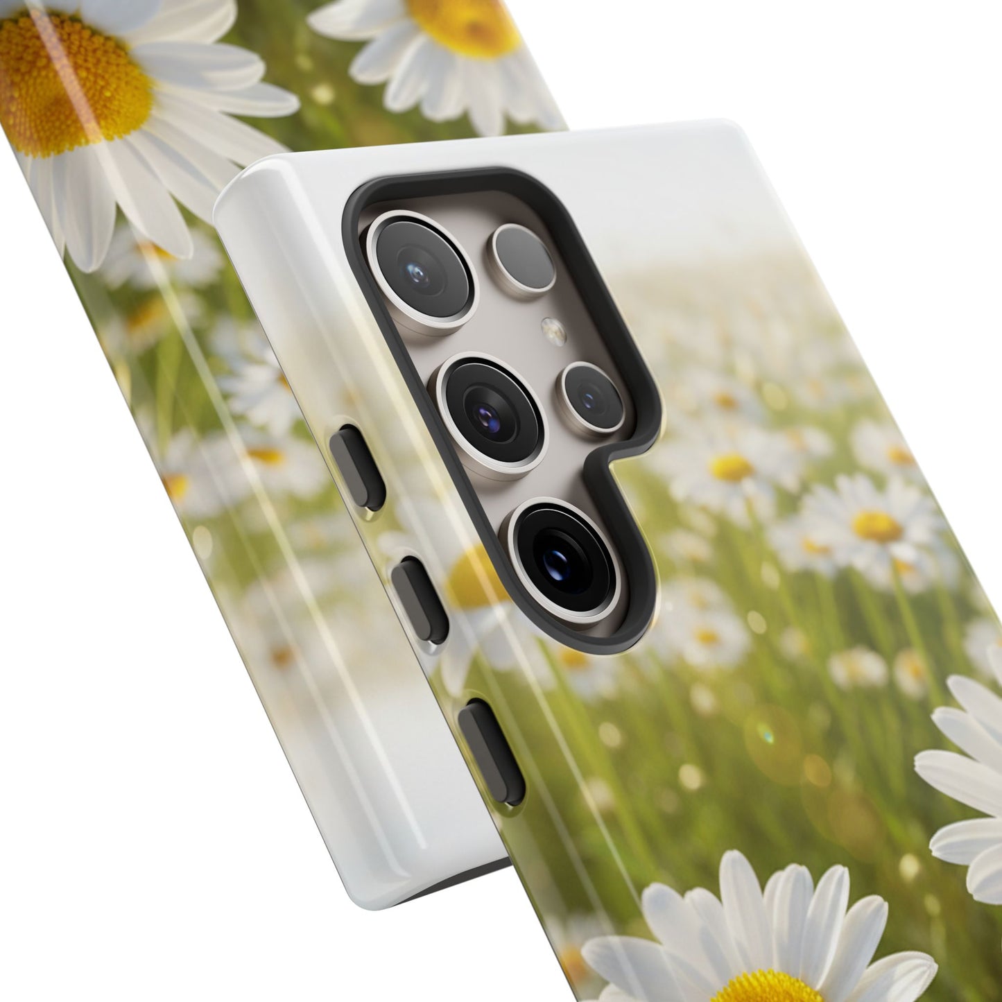 Daisy Phone Case – Floral Spring Field Tough Protective Case (iPhone, Samsung, Pixel)
