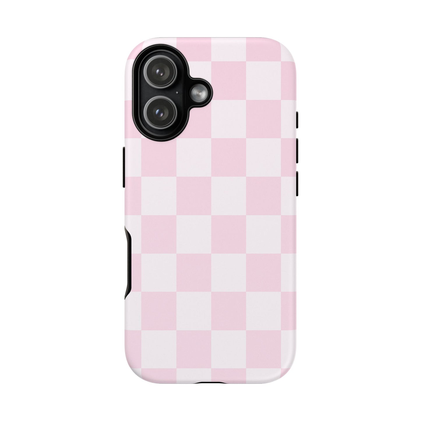 Pink Checkerboard Phone Case | Aesthetic Tough Protective Case