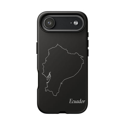 Ecuador Outline Phone Case – Minimal Country Map Tough Case (iPhone, Samsung, Pixel)