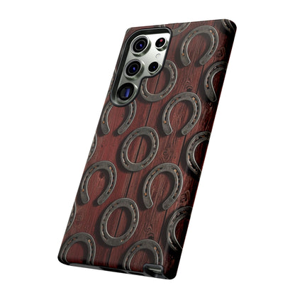 Rustic Horseshoe Western Phone Case – Cowboy Country Ranch Tough Case