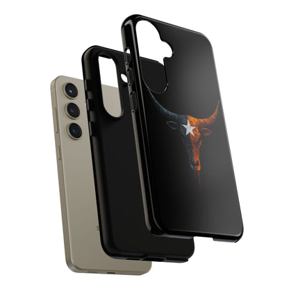 Texas Longhorn Skull Phone Case Western Cowboy Bull iPhone Samsung Cover