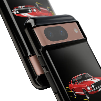 Red Muscle Car Phone Case – Classic Car Racing Tough Protective Case