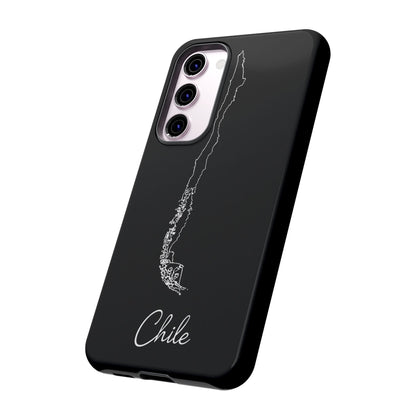 Chile Outline Phone Case – Minimal Country Map Tough Case (iPhone, Samsung, Pixel)