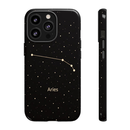 Aries Zodiac Constellation Phone Case – Luxe Gold Celestial Cover
