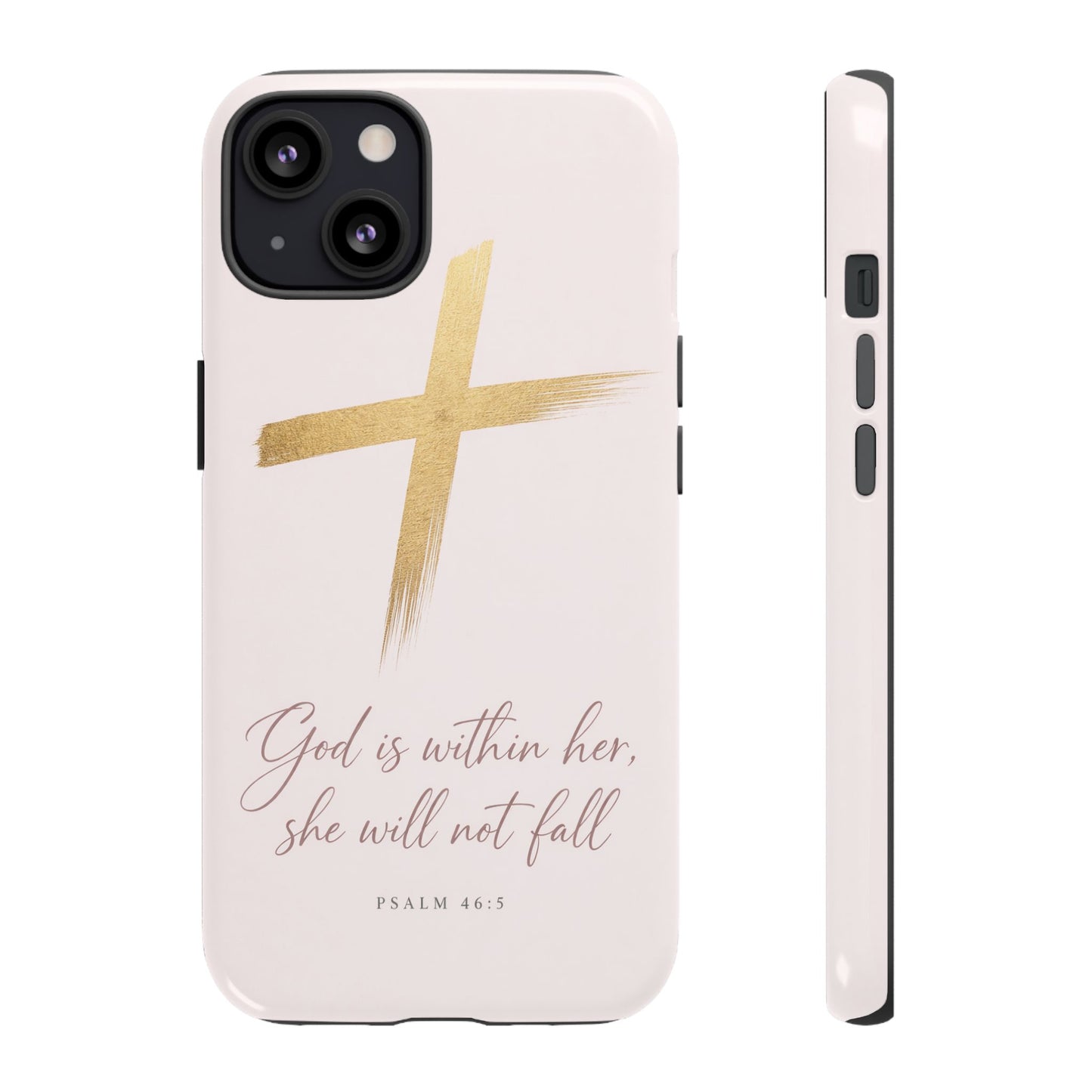 Psalm 46:5 God Is Within Her Christian Cross Phone Case Faith Gift