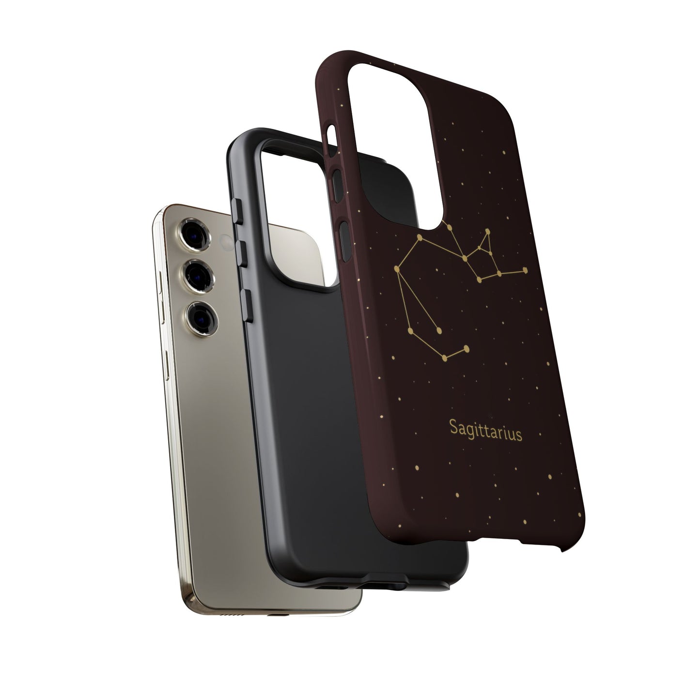 Sagittarius Zodiac Constellation Phone Case – Luxe Gold Celestial Cover