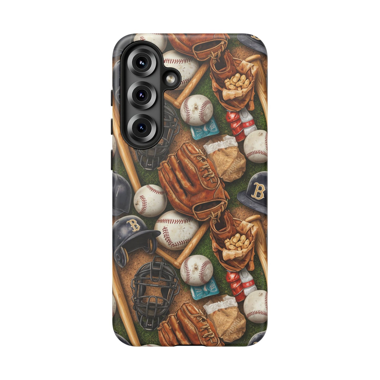 Baseball Gear Collage Phone Case – Vintage Baseball Equipment Sports Tough Case