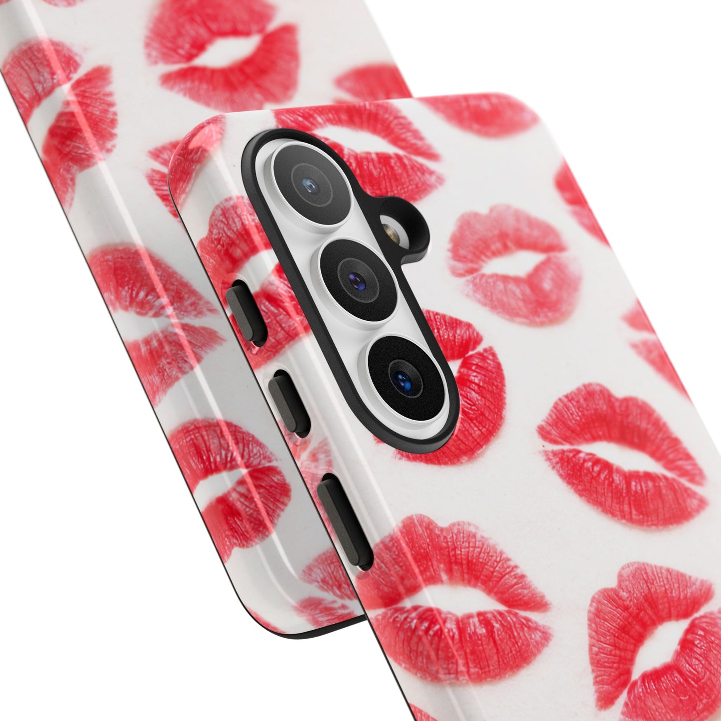 Red Lipstick Kiss Phone Case – Sexy Lip Print Pattern Tough Protective Cover