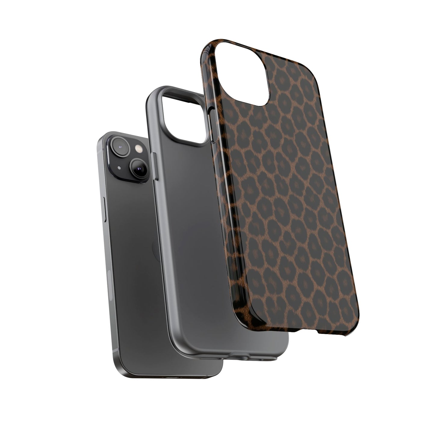 Brown Leopard Print Phone Case | Classic Animal Print Aesthetic Tough Protective Case