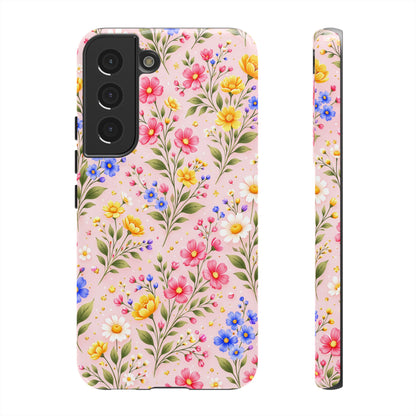 Wildflower Floral Phone Case Vintage Spring Meadow Tough Cover