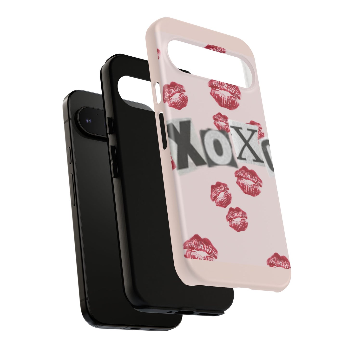 XOXO Kiss Print Phone Case | Coquette Valentine Aesthetic | Cute Pink Lipstick Kiss Tough Case for iPhone & Samsung