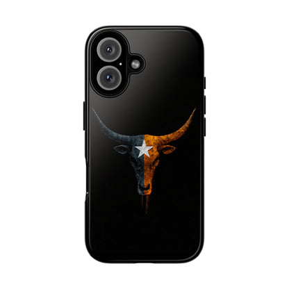 Texas Longhorn Skull Phone Case Western Cowboy Bull iPhone Samsung Cover
