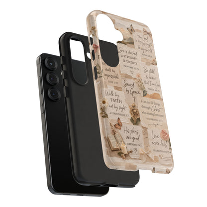 Christian Bible Verse Phone Case | Faith Scripture Aesthetic Floral Christian Case