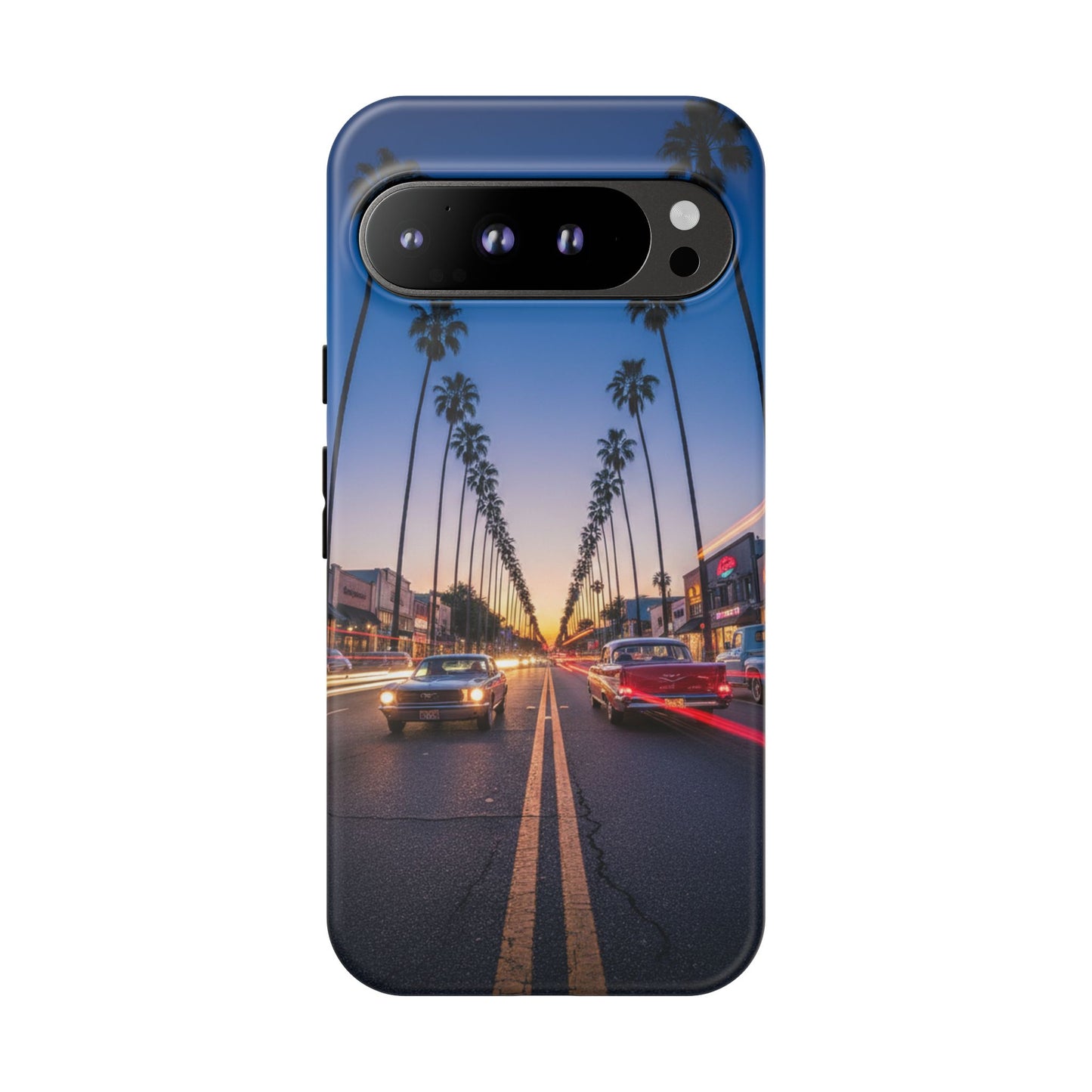 LA Sunset Boulevard Phone Case | Palm Tree Sunset Aesthetic | City Night Tough Case