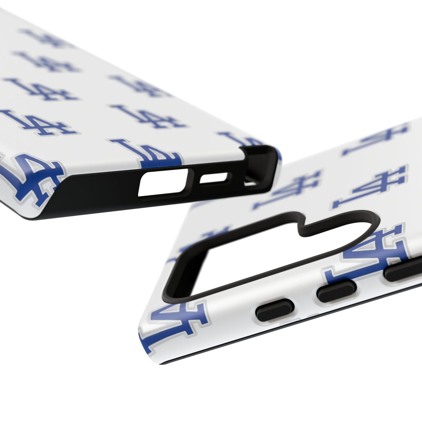 Blue LA Monogram Pattern Phone Case | Minimal Baseball Inspired Tough Cover