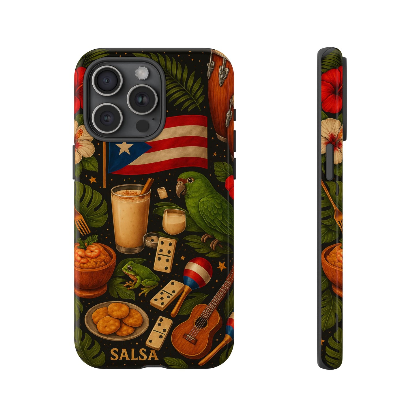 Puerto Rican Culture Phone Case | Boricua Icons Caribbean Aesthetic Tough Protective Case