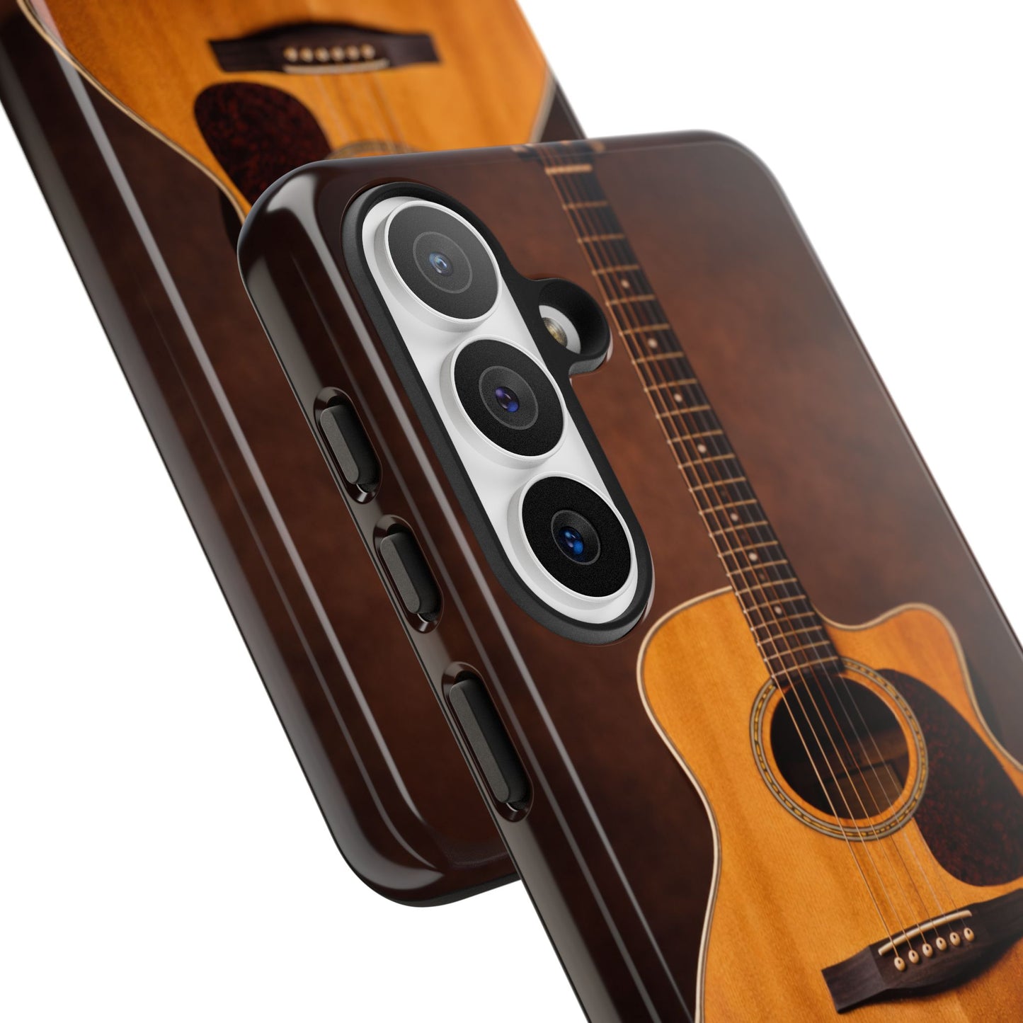Acoustic Guitar Daisy Phone Case | Rustic Music Lover Tough Cover