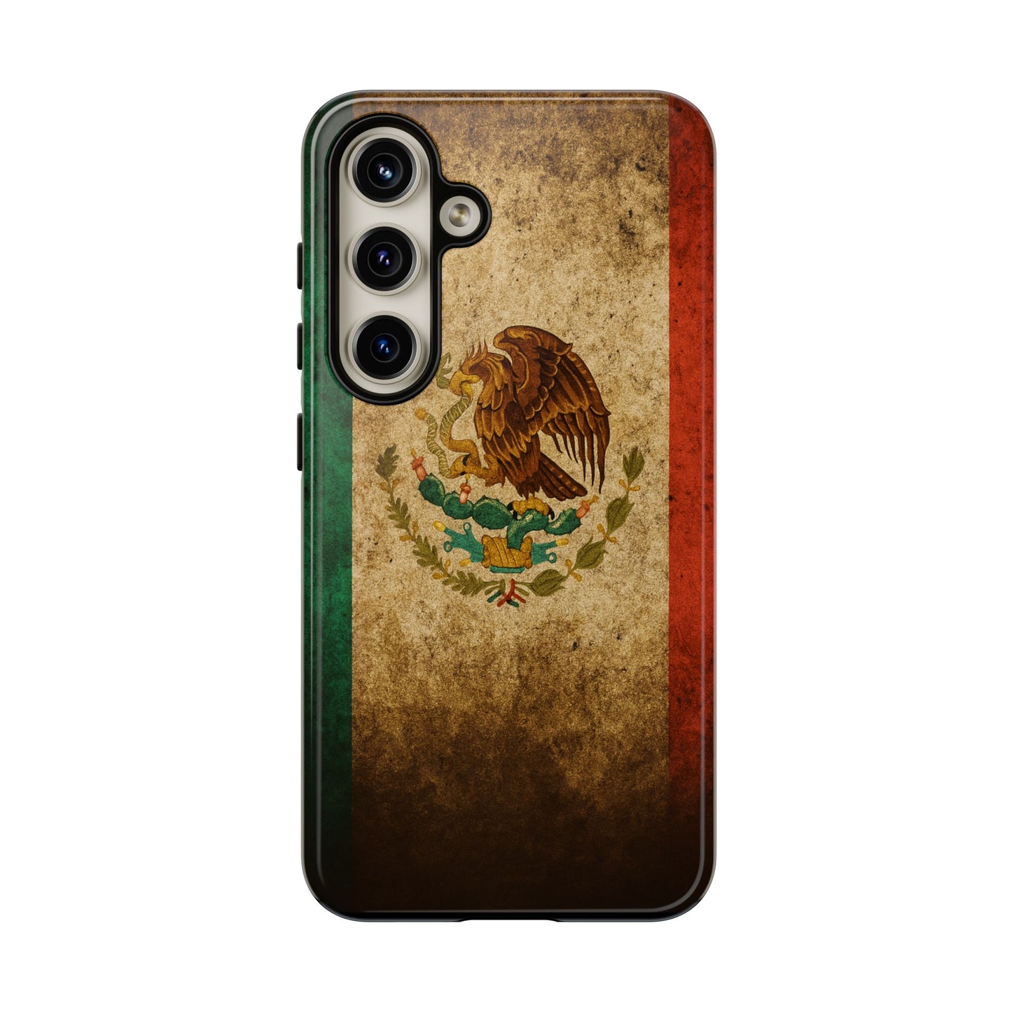 Vintage Mexico Flag Phone Case – Mexican Pride Grunge Flag Aesthetic Tough Case