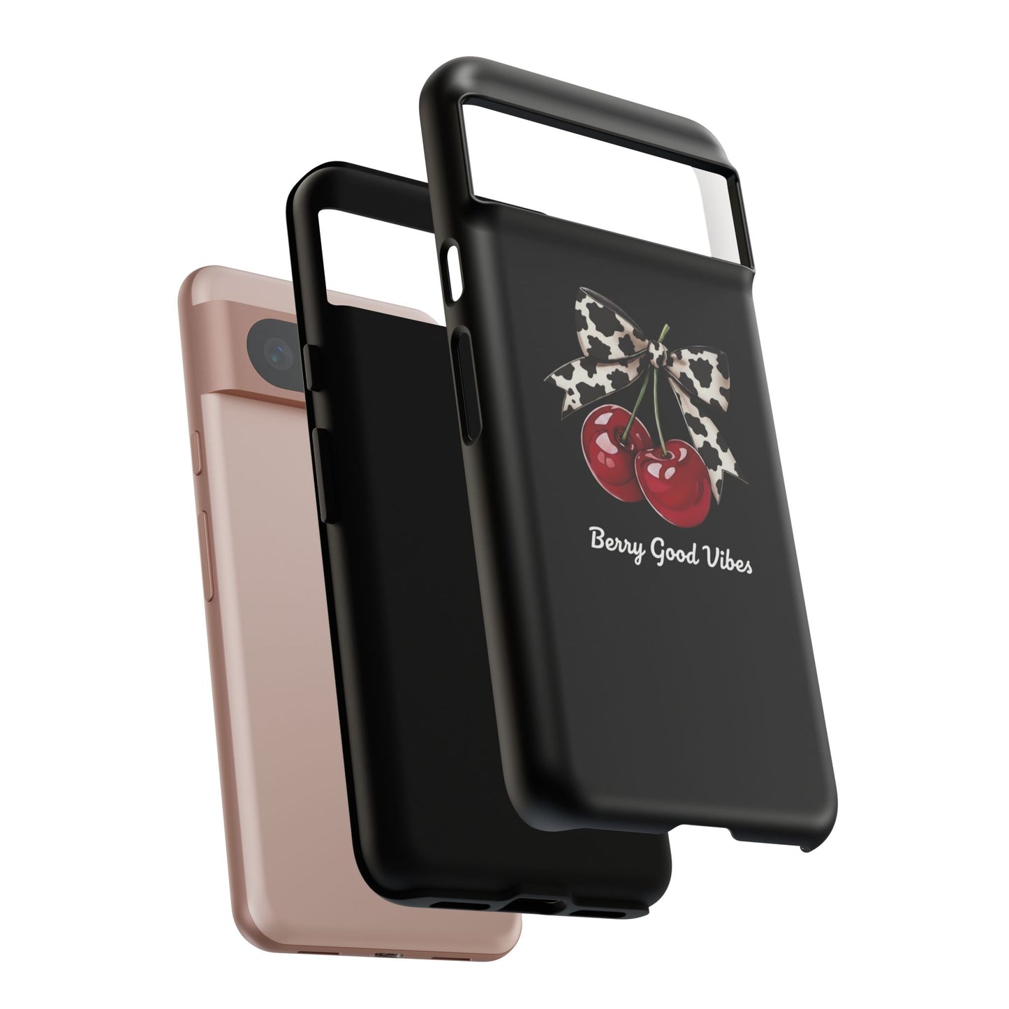 Cherry Cow Print Phone Case | Coquette Bow Aesthetic | Tough Protective Case