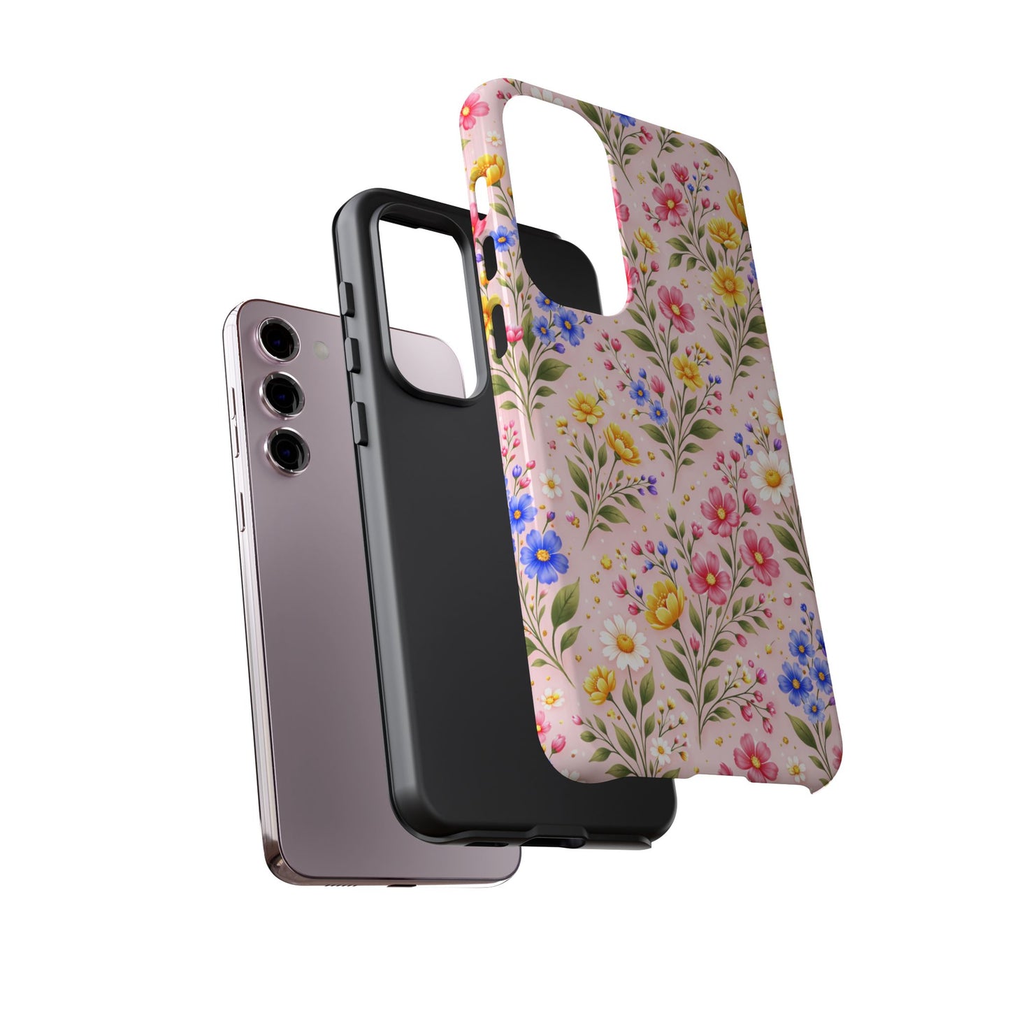 Wildflower Floral Phone Case Vintage Spring Meadow Tough Cover