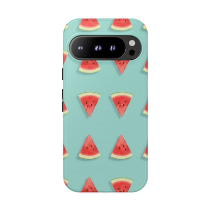Watermelon Phone Case – Pastel Blue Summer Fruit Tough Case (iPhone, Samsung, Pixel)